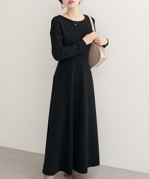 natural couture(ナチュラルクチュール)の「WEB限定/〈osono〉前後2WAYカットジョーゼットフレアワンピース(ワンピース・レディース・ブラウン/ブラック/オフホワイト・MEDIUM/LARGE)」の18枚目の写真
