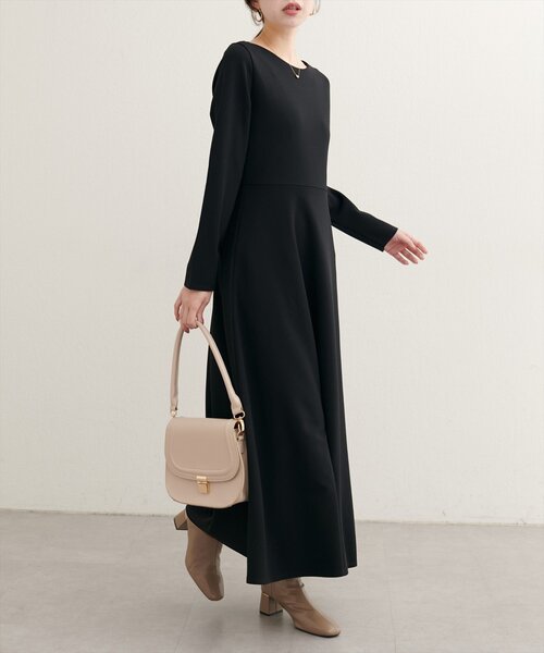 natural couture(ナチュラルクチュール)の「WEB限定/〈osono〉前後2WAYカットジョーゼットフレアワンピース(ワンピース・レディース・ブラウン/ブラック/オフホワイト・MEDIUM/LARGE)」の21枚目の写真
