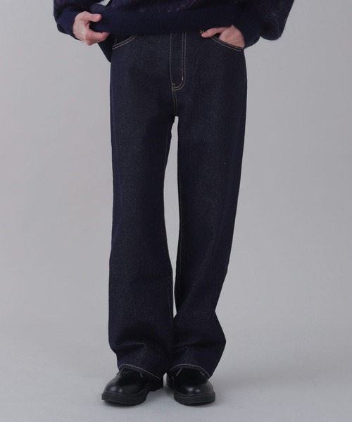 WEGO（ウィゴー）の「WEGO/ストレートデニムパンツ（デニムパンツ・メンズ・コバルトブルー/グレー系その他/スカイブルー/インディゴブルー/ブラック系1/ブルー・LARGE/MEDIUM/SMALL）」の4枚目の写真