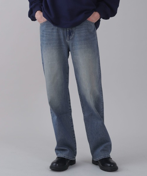 WEGO（ウィゴー）の「WEGO/ストレートデニムパンツ（デニムパンツ・メンズ・コバルトブルー/グレー系その他/スカイブルー/インディゴブルー/ブラック系1/ブルー・LARGE/MEDIUM/SMALL）」の5枚目の写真