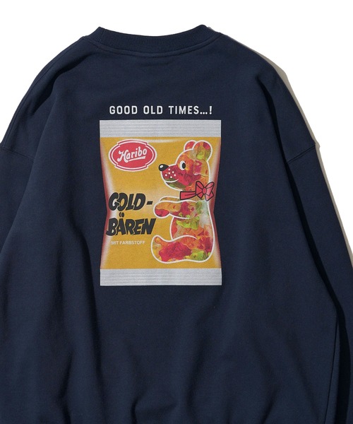 ADPOSION（アドポーション）の「【HARIBO / ハリボー】レトログラフィックプリント スウェットトレーナー（スウェット・レディース・ネイビー/アイボリー/チャコールグレー・MEDIUM/X-LARGE/LARGE）」の3枚目の写真
