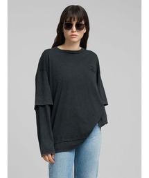 オーバーサイズ・ラウンドネックロングTシャツ