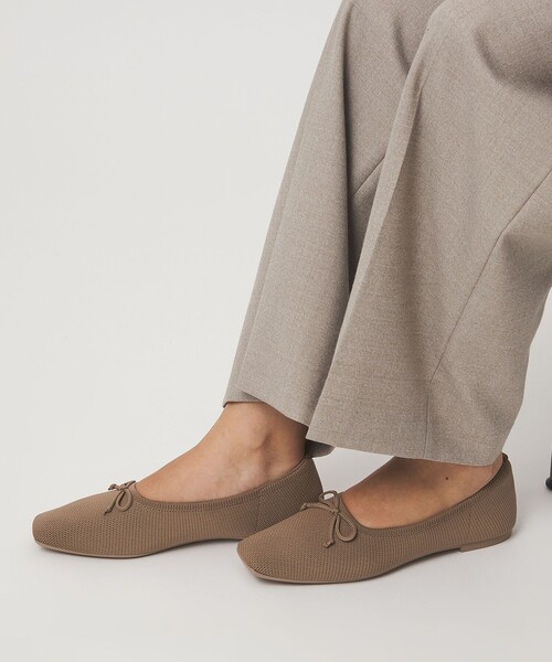 セール】ウェルネス スクエア バレエシューズ / フラットシューズ 撥水