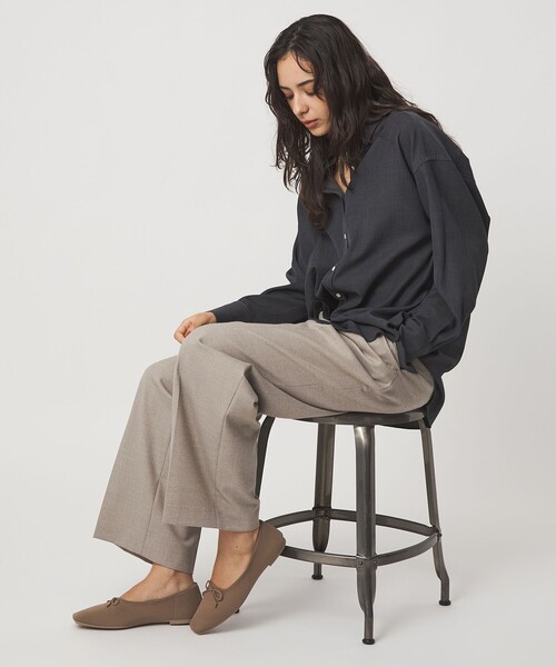 green label relaxing（グリーンレーベルリラクシング）の「ウェルネス スクエア バレエシューズ / フラットシューズ 撥水 ウォッシャブル（バレエシューズ・レディース・ブラック/モカ/その他1・22.5cm/23cm/23.5cm/24cm/24.5cm/25cm）」の22枚目の写真