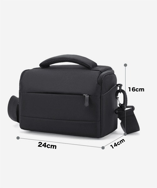 CALIFORNIA OUTFITTERS(カリフォルニア アウトフィッターズ)の「8B47 収納ポケット付 スクエアショルダー カメラバッグ(カメラ/カメラグッズ・メンズ・ブラック・ONESIZE)」の4枚目の写真