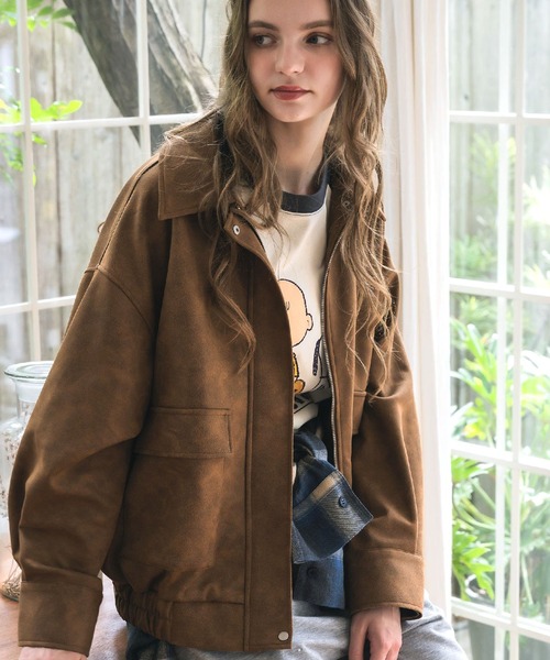 RETRO GIRL（レトロガール）の「スエードBZ（ブルゾン・レディース・ブラウン/キャメル/チャコールグレー・FREE）」の5枚目の写真