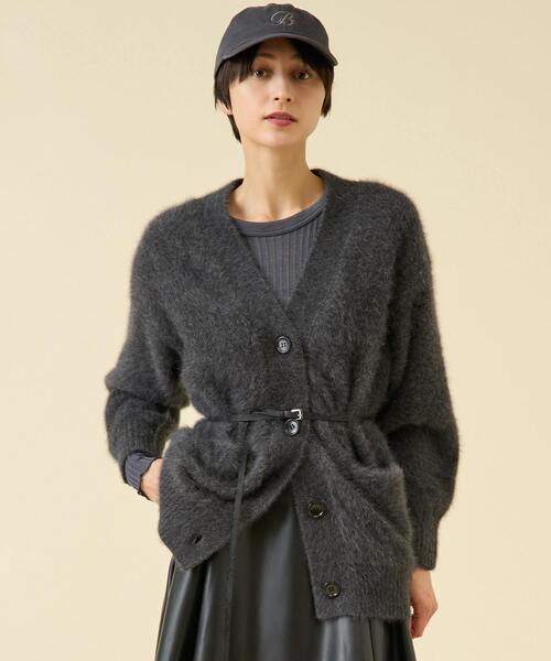 martinique(マルティニーク)の「《定番》FOXファーカーディガン(カーディガン/ボレロ・レディース・チャコールグレー/サックスブルー/ブラウン系その他・FREE)」の2枚目の写真