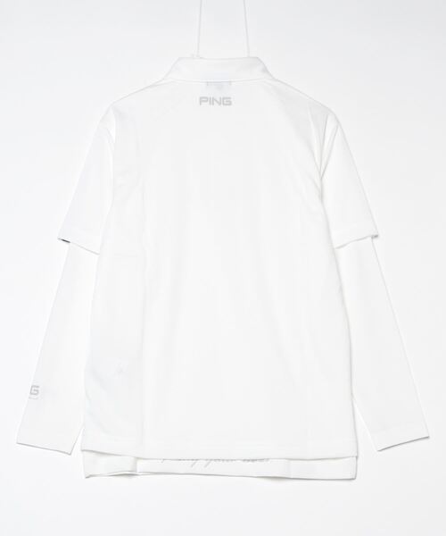 PING（ピン）の「ピン  レイヤードツインセット（ポロシャツ・メンズ・ホワイト/ブラック・LL/3L/M/L）」の3枚目の写真