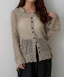 透かし編み」に該当するレディースのカーディガン/ボレロ