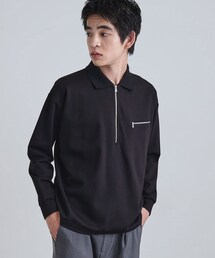 tk.TAKEO KIKUCHI（ティーケータケオキクチ）の「ポロ衿ハーフジップ（ポロシャツ）」