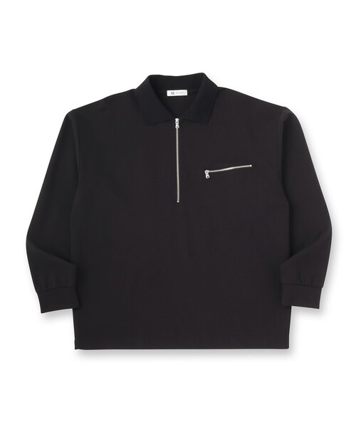 tk.TAKEO KIKUCHI(ティーケータケオキクチ)の「ポロ衿ハーフジップ(ポロシャツ・メンズ・ブラック/ホワイト/ブラウン系その他・02/03)」の13枚目の写真