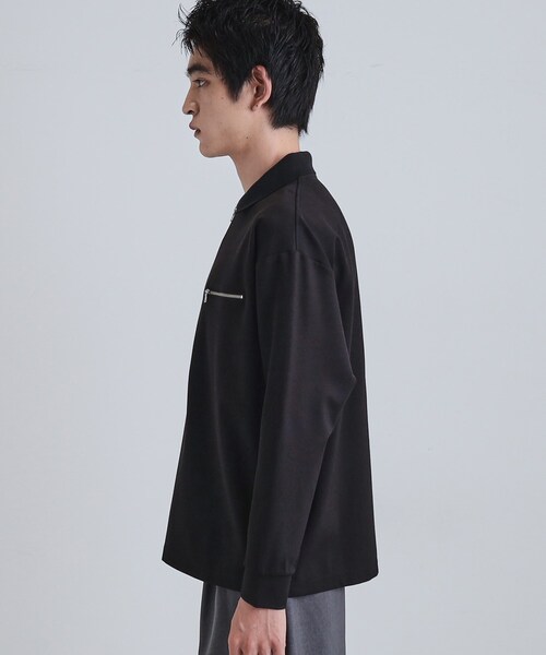 tk.TAKEO KIKUCHI(ティーケータケオキクチ)の「ポロ衿ハーフジップ(ポロシャツ・メンズ・ブラック/ホワイト/ブラウン系その他・02/03)」の20枚目の写真