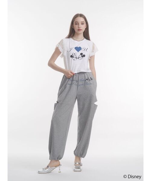 jouetie（ジュエティ）の「【Mickey&Minnie】カットアウトスウェットパンツ（スウェットパンツ・レディース・ブラウン/ブラック/グレー・MEDIUM）」の5枚目の写真