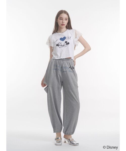 jouetie（ジュエティ）の「【Mickey&Minnie】カットアウトスウェットパンツ（スウェットパンツ・レディース・ブラウン/ブラック/グレー・MEDIUM）」の8枚目の写真