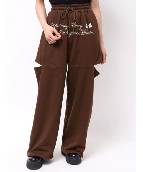 jouetie（ジュエティ）の「【Mickey&Minnie】カットアウトスウェットパンツ（スウェットパンツ・レディース・ブラウン/ブラック/グレー・MEDIUM）」の21枚目の写真