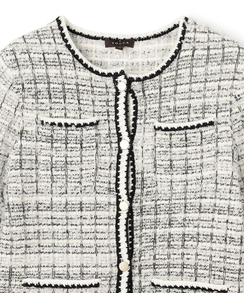 TOCCA(トッカ)の「FLUFFY PATH ニットジャケット(カーディガン/ボレロ・レディース・ライトグリーン系/ブラック系5・SMALL/MEDIUM)」の15枚目の写真