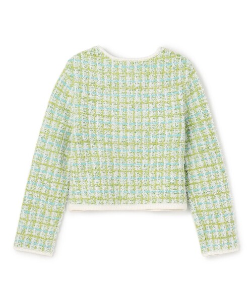 TOCCA(トッカ)の「FLUFFY PATH ニットジャケット(カーディガン/ボレロ・レディース・ライトグリーン系/ブラック系5・SMALL/MEDIUM)」の7枚目の写真