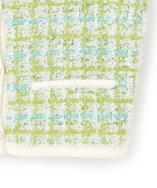 TOCCA(トッカ)の「FLUFFY PATH ニットジャケット(カーディガン/ボレロ・レディース・ライトグリーン系/ブラック系5・SMALL/MEDIUM)」の10枚目の写真