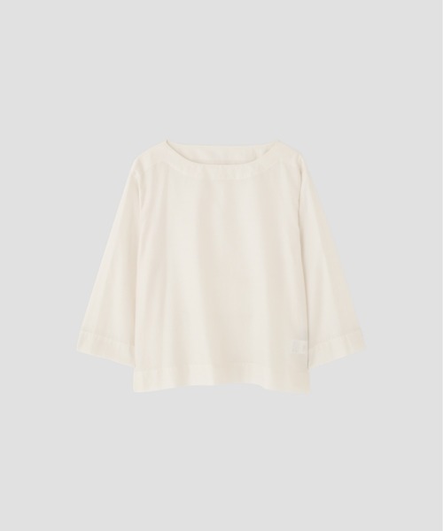 MARGARET HOWELL（マーガレットハウエル）の「SOFT COTTON SILK（シャツ/ブラウス・レディース・アイボリー/ネイビー・1/2）」の5枚目の写真
