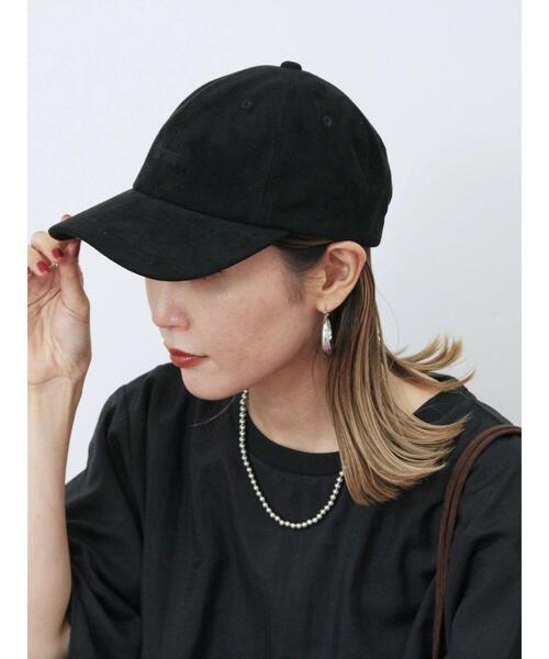 Samansa Mos2 blue（サマンサモスモスブルー）の「スエードロゴ刺繍キャップ（ハット・レディース・ブラック/ライトベージュ/ブラウン・F）」の17枚目の写真