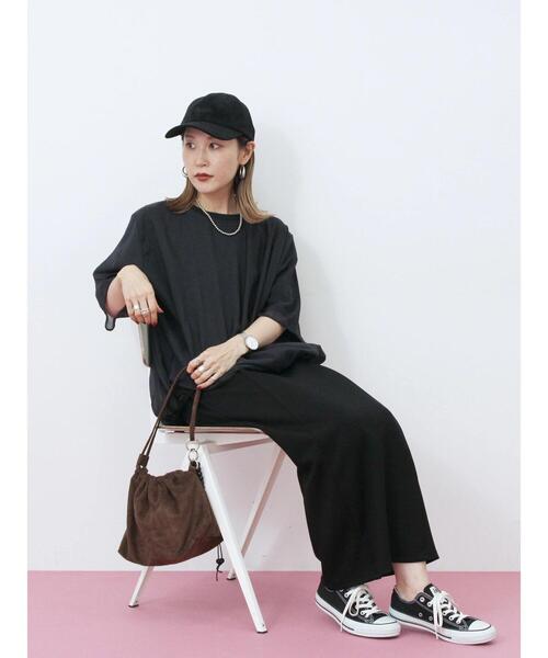 Samansa Mos2 blue（サマンサモスモスブルー）の「スエードロゴ刺繍キャップ（ハット・レディース・ブラック/ライトベージュ/ブラウン・F）」の20枚目の写真