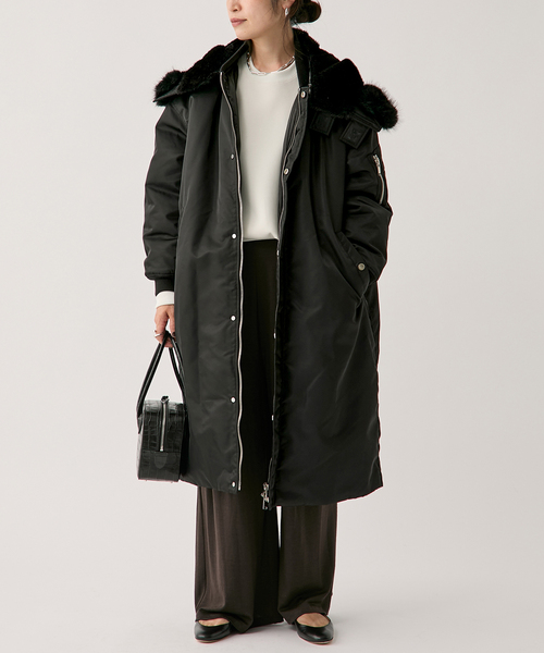 upper hights アッパーハイツ THE U-2 LONG HOODIE 403A37702BLK