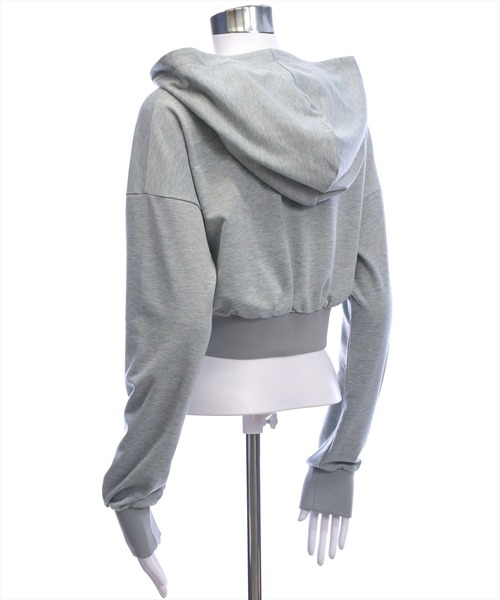 clear（クリア）の「ミニ裏毛パーカー(セット可)［大人 カジュアル 着回し力抜群］（パーカー・レディース・ブラック/チャコールグレー/グレー・F）」の9枚目の写真