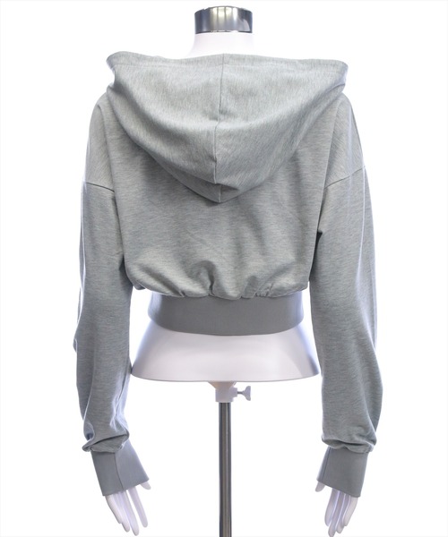 clear（クリア）の「ミニ裏毛パーカー(セット可)［大人 カジュアル 着回し力抜群］（パーカー・レディース・ブラック/チャコールグレー/グレー・F）」の10枚目の写真