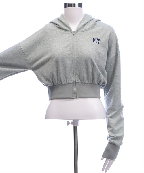 clear（クリア）の「ミニ裏毛パーカー(セット可)［大人 カジュアル 着回し力抜群］（パーカー・レディース・ブラック/チャコールグレー/グレー・F）」の4枚目の写真