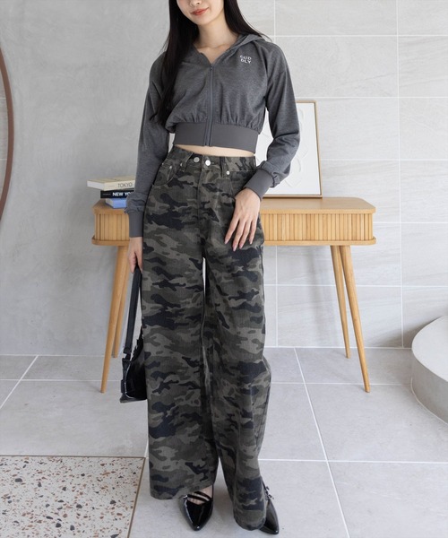 clear（クリア）の「ミニ裏毛パーカー(セット可)［大人 カジュアル 着回し力抜群］（パーカー・レディース・ブラック/チャコールグレー/グレー・F）」の22枚目の写真