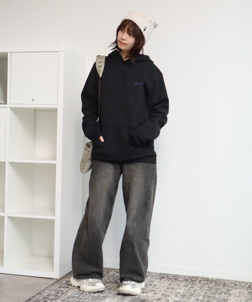 patagonia（パタゴニア）の「【PATAGONIA/パタゴニア】BOARDSHORT LOGO UPRISAL HOODY/ボードショーツ ロゴ アップライザル フーディ（パーカー・メンズ・ブラック/ブルー・XS/S/M/L/XL）」の7枚目の写真