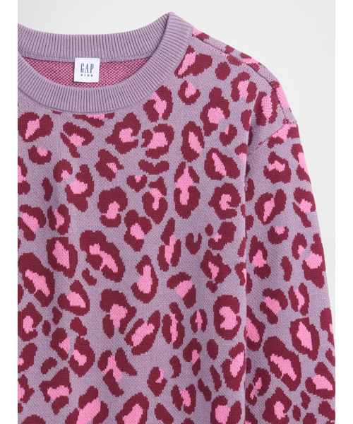 GAP（ギャップ）の「リラックスフィット インターシャセーター (キッズ)（ニット/セーター・キッズ・レオパード/ライトグレー・140cm/110cm/130cm/150cm/160cm/120cm）」の6枚目の写真