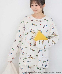 Bleu Bleuet（ブルーブルーエ）の「ハローキティワッフルルームウェア上下セット（ルームウェア/パジャマ）」