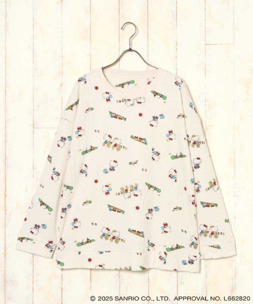 sanrio（サンリオ）の「ハローキティワッフルルームウェア上下セット（ルームウェア/パジャマ・レディース・オフホワイト/クリーム・FREE）」の14枚目の写真