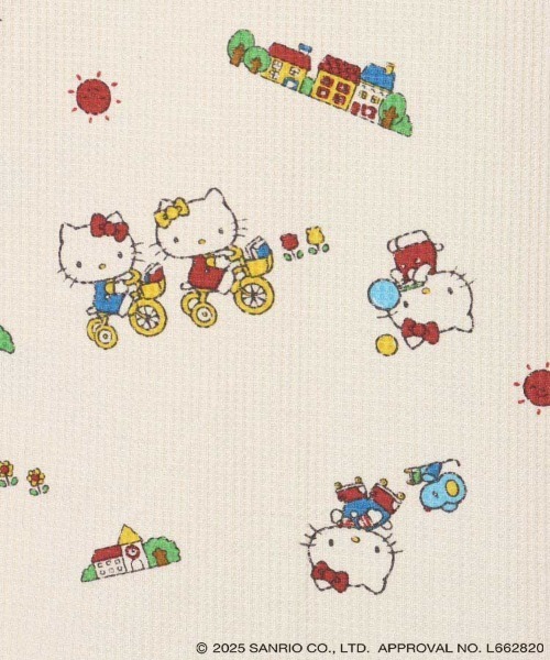 sanrio（サンリオ）の「ハローキティワッフルルームウェア上下セット（ルームウェア/パジャマ・レディース・オフホワイト/クリーム・FREE）」の18枚目の写真