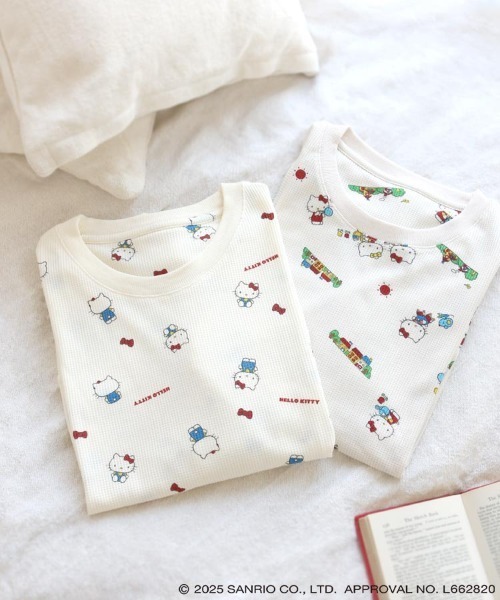 sanrio（サンリオ）の「ハローキティワッフルルームウェア上下セット（ルームウェア/パジャマ・レディース・オフホワイト/クリーム・FREE）」の20枚目の写真
