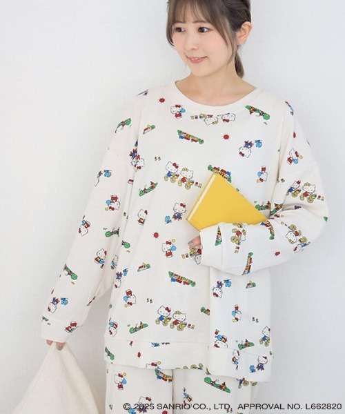 ハローキティワッフルルームウェア上下セット（ルームウェア/パジャマ