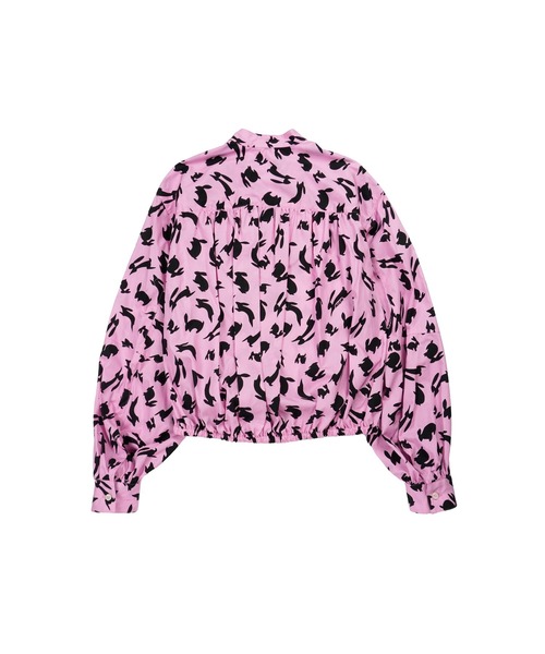 MSGM（エムエスジーエム）の「「FOLLOW THE RABBIT」 クロップドコットンシャツ（シャツ/ブラウス・レディース・ピンク・38）」の2枚目の写真