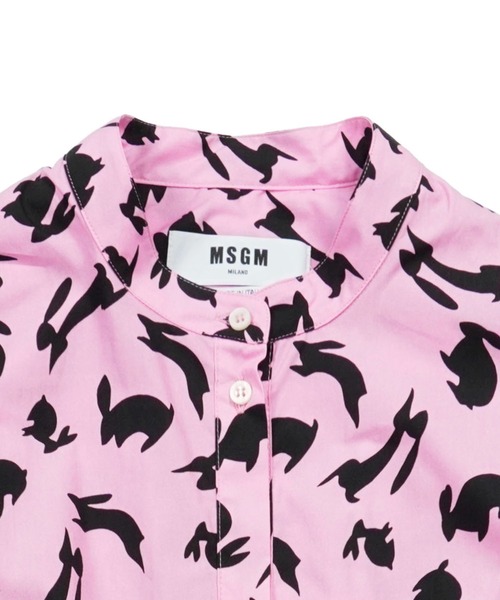 MSGM（エムエスジーエム）の「「FOLLOW THE RABBIT」 クロップドコットンシャツ（シャツ/ブラウス・レディース・ピンク・38）」の3枚目の写真