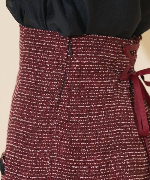 WILLSELECTION（ウィルセレクション）の「ブレードデザインツイードミニスカート（スカート・レディース・ラベンダー/ボルドー/チャコールグレー・FREE）」の10枚目の写真