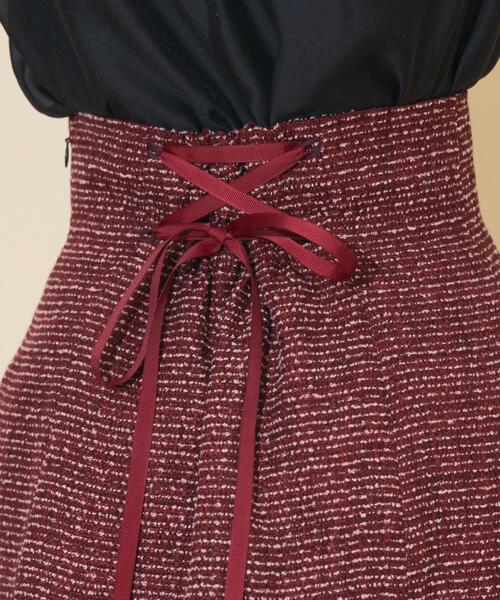 WILLSELECTION（ウィルセレクション）の「ブレードデザインツイードミニスカート（スカート・レディース・ラベンダー/ボルドー/チャコールグレー・FREE）」の11枚目の写真
