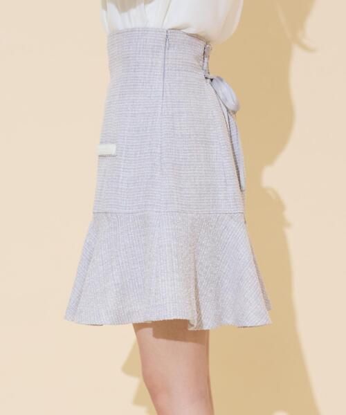 WILLSELECTION（ウィルセレクション）の「ブレードデザインツイードミニスカート（スカート・レディース・ラベンダー/ボルドー/チャコールグレー・FREE）」の18枚目の写真