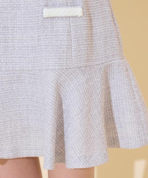 WILLSELECTION（ウィルセレクション）の「ブレードデザインツイードミニスカート（スカート・レディース・ラベンダー/ボルドー/チャコールグレー・FREE）」の21枚目の写真