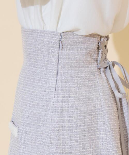 WILLSELECTION（ウィルセレクション）の「ブレードデザインツイードミニスカート（スカート・レディース・ラベンダー/ボルドー/チャコールグレー・FREE）」の22枚目の写真