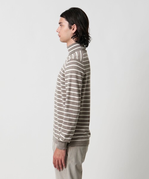 Gran Sasso（グランサッソ）の「＜Gran Sasso＞12ゲージ ボーダー タートルネックニット（ニット/セーター・メンズ・グレー系・50/48）」の10枚目の写真