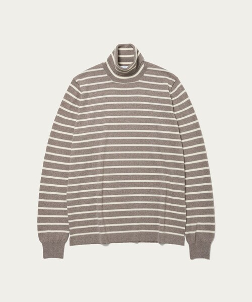 Gran Sasso（グランサッソ）の「＜Gran Sasso＞12ゲージ ボーダー タートルネックニット（ニット/セーター・メンズ・グレー系・50/48）」の3枚目の写真