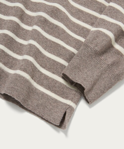 Gran Sasso（グランサッソ）の「＜Gran Sasso＞12ゲージ ボーダー タートルネックニット（ニット/セーター・メンズ・グレー系・50/48）」の6枚目の写真