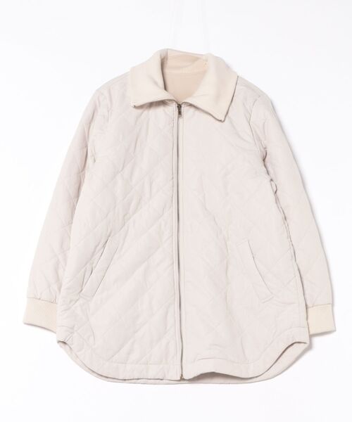 NAVY(ネイビー)の「nAvy グラムス キルトスタンドブルゾン【軽量 裏地フリース 撥水加工 手洗いOK】(ブルゾン・レディース・ブラック/カーキ/オフホワイト・L/M)」の14枚目の写真
