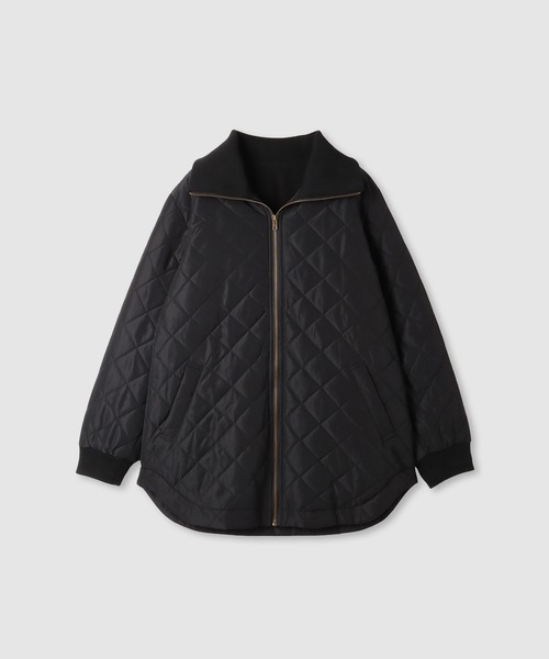 NAVY(ネイビー)の「nAvy グラムス キルトスタンドブルゾン【軽量 裏地フリース 撥水加工 手洗いOK】(ブルゾン・レディース・ブラック/カーキ/オフホワイト・L/M)」の6枚目の写真