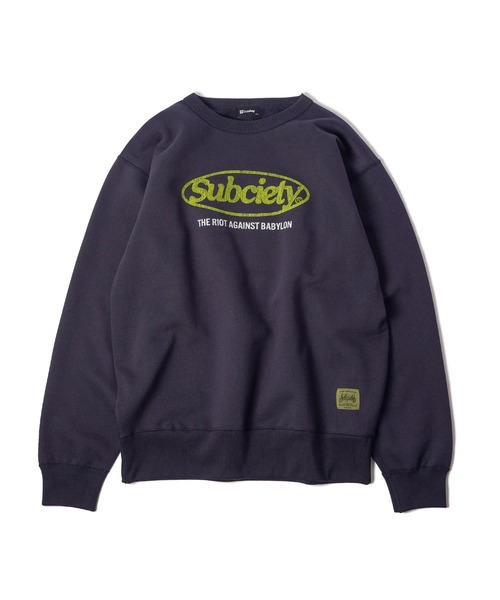 Subciety(サブサエティ)の「Oval logo sweatshirt(スウェット・メンズ・グレー/ブラック/ネイビー・SMALL/MEDIUM/LARGE/X-LARGE/XX-LARGE/X-SMALL)」の4枚目の写真